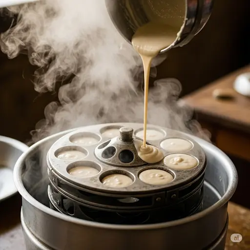 Steaming the Idlis